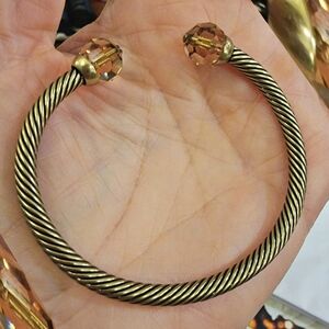 #Touchstone With a Twist Cuff Bracelet, Amber #NWOT